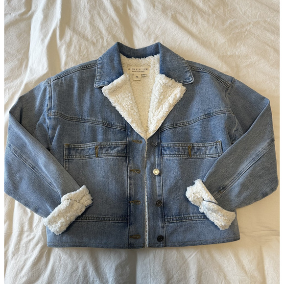 saltwater LUXE Jackets & Blazers - Saltwater Luxe LA Cotton Sherpa Jean Jacket XS